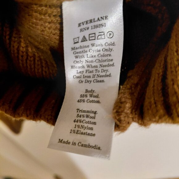 Everlane The Mariner Sweater - Dark Camel Small - Picture 5 of 5